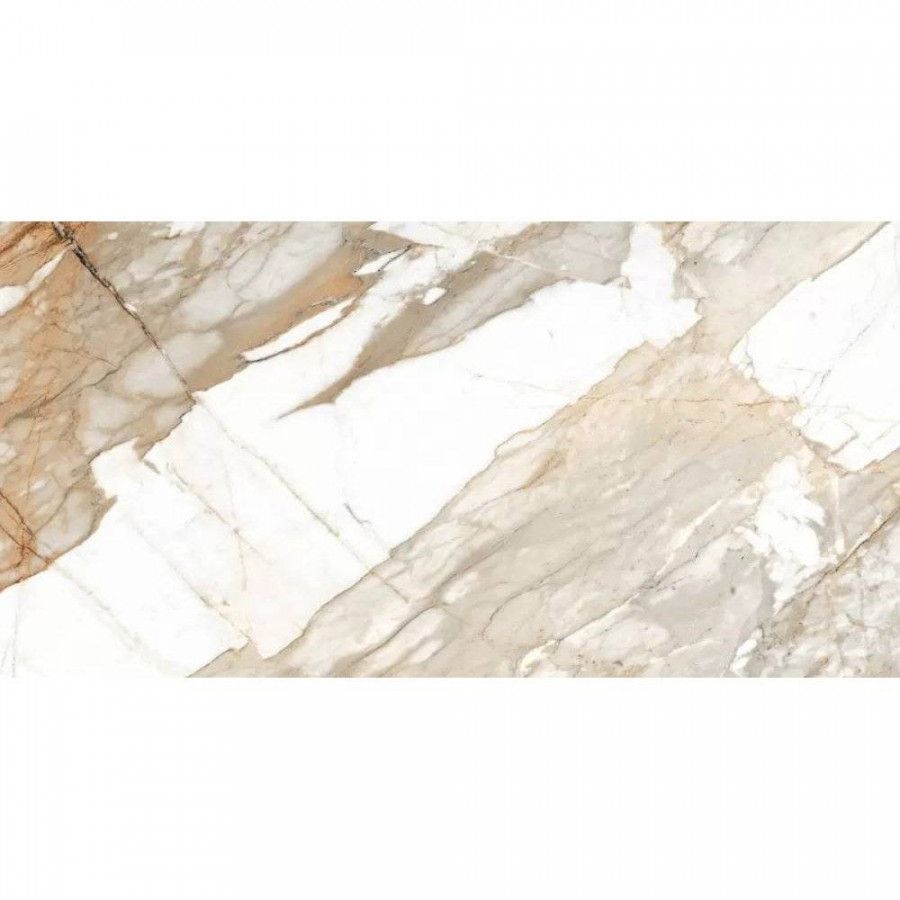 Керамогранит 120x60 9мм Scotish White B Glossy полированная бежевый Bluezone