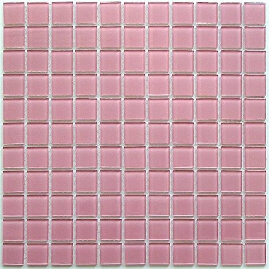 Мозаика 30x30 4мм Pink glass (2.5x2.5) глянцевая розовый Bonaparte