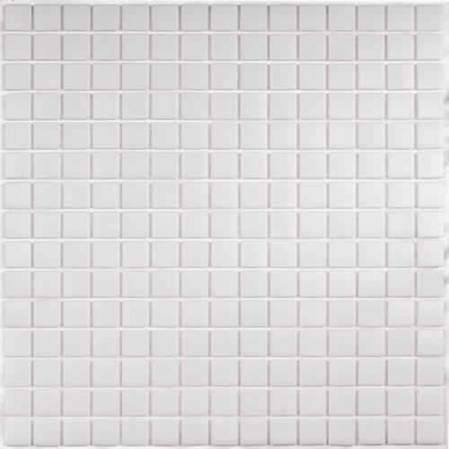 Мозаика 33x33 4мм Simple White (2x2) глянцевая белый Bonaparte