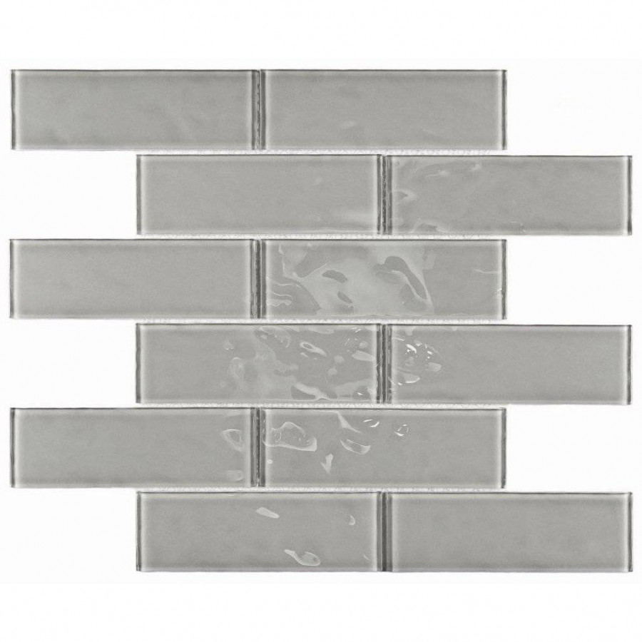 Мозаика 30x30 4мм Rumba Grey (4.8x14.8) глянцевая серый Bonaparte