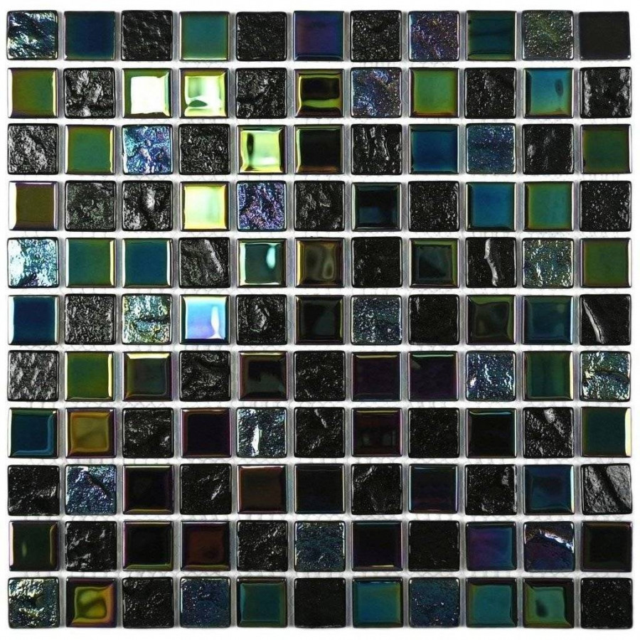 Мозаика 30x30 4мм Bondi Black (2.5x2.5) глянцевая черный Bonaparte