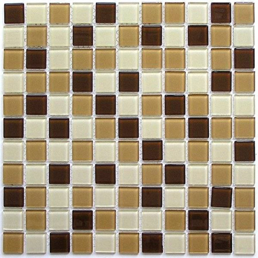 Мозаика 30x30 4мм Latte Mix (2.5x2.5) глянцевая бежевый Bonaparte