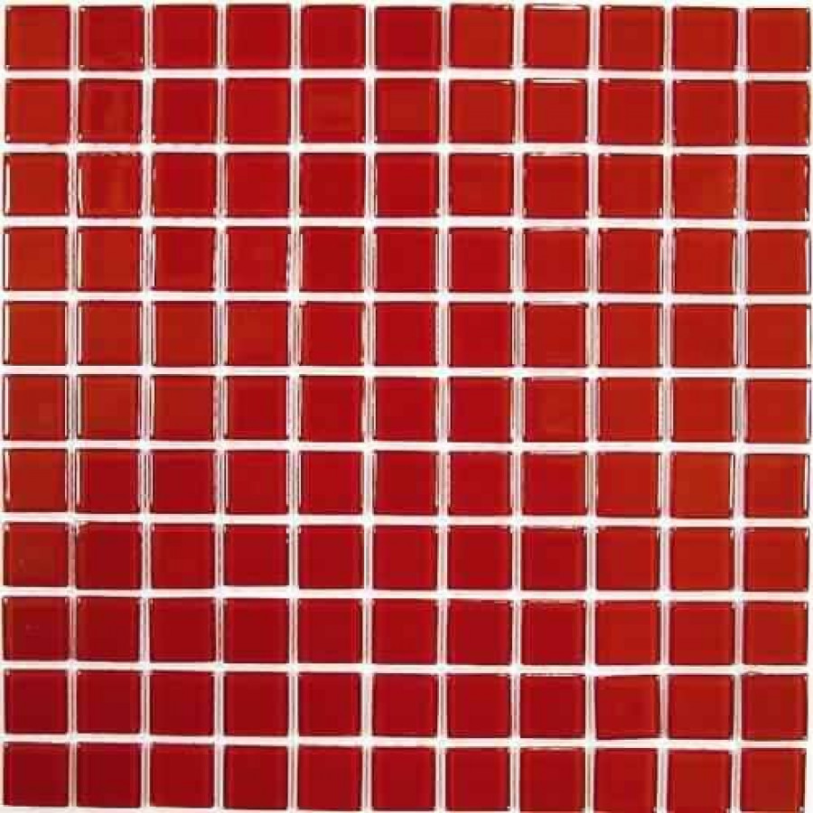 Мозаика 30x30 4мм Red Glass (2.5x2.5) глянцевая красный Bonaparte