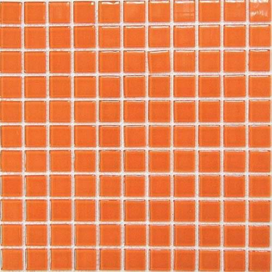 Мозаика 30x30 4мм Orange Glass (2.5x2.5) глянцевая оранжевый Bonaparte