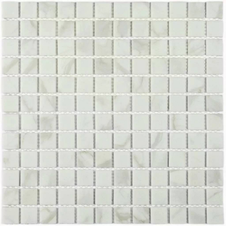 Мозаика 30x30 4мм Mia White Matt (2.3x2.3) матовая белый Bonaparte
