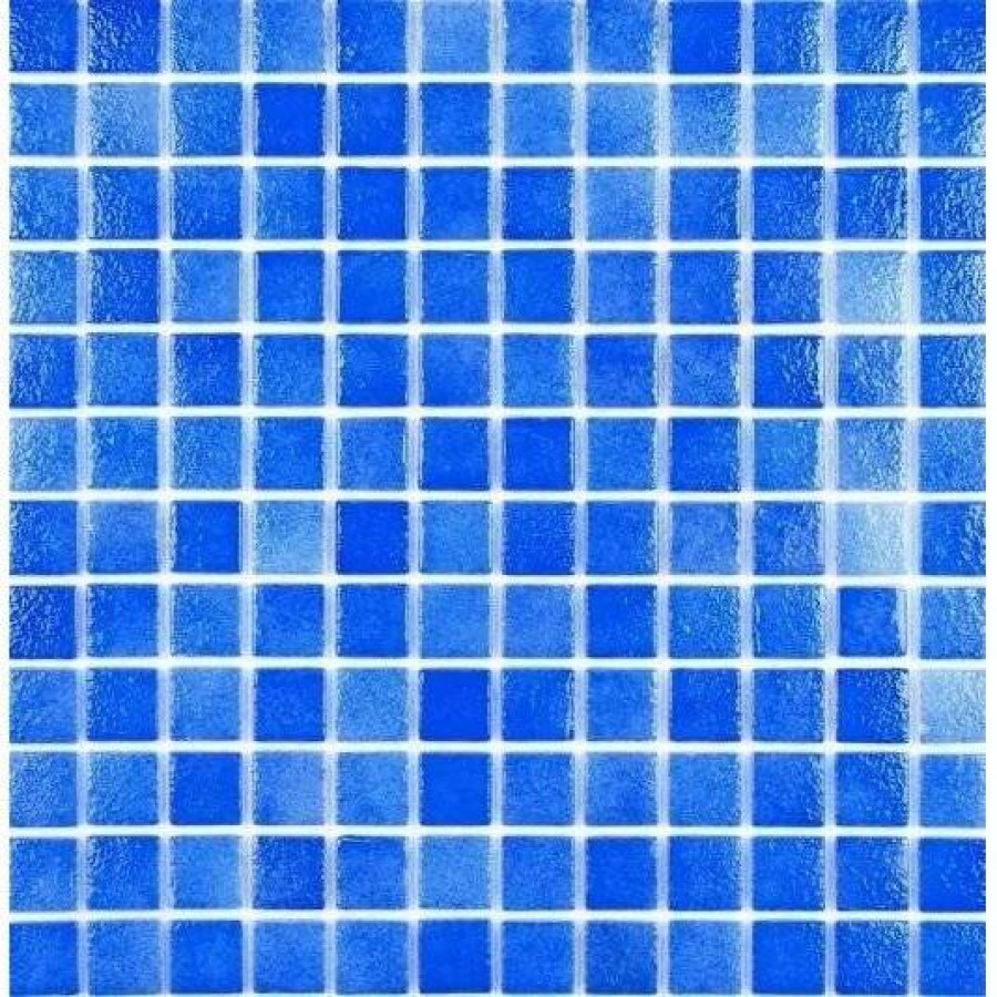 Мозаика 32x32 4мм Atlantis Blue Art (2.4x2.4) глянцевая голубой Bonaparte