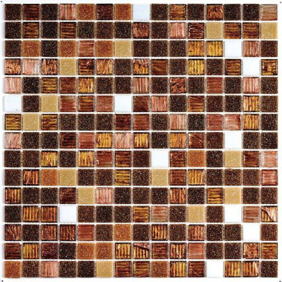 Мозаика 33x33 4мм Trek №8 dark (2x2) глянцевая коричневый Bonaparte