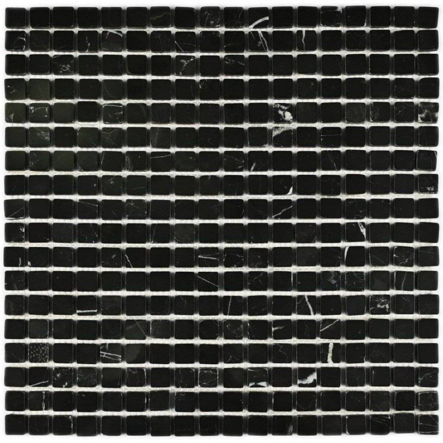 Мозаика 31x31 7мм Persia из натурального камня (1.5x1.5) глянцевая черный Bonaparte