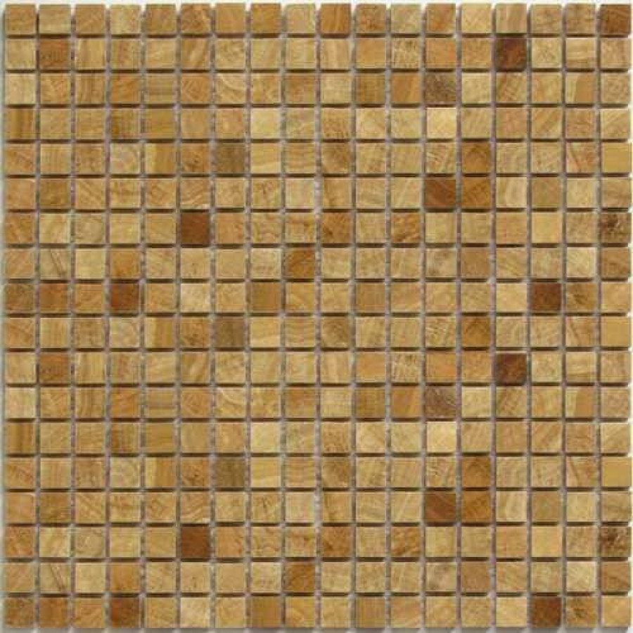 Мозаика 31x31 7мм Siena из натурального камня (1.5x1.5) глянцевая коричневый Bonaparte