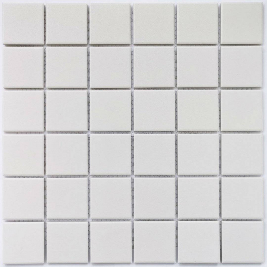Мозаика 31x31 6мм Manila White (4.8x4.8) матовая белый Bonaparte