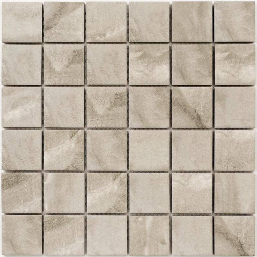 Мозаика 30x30 6мм Status Grey (4.8x4.8) матовая бежевый Bonaparte