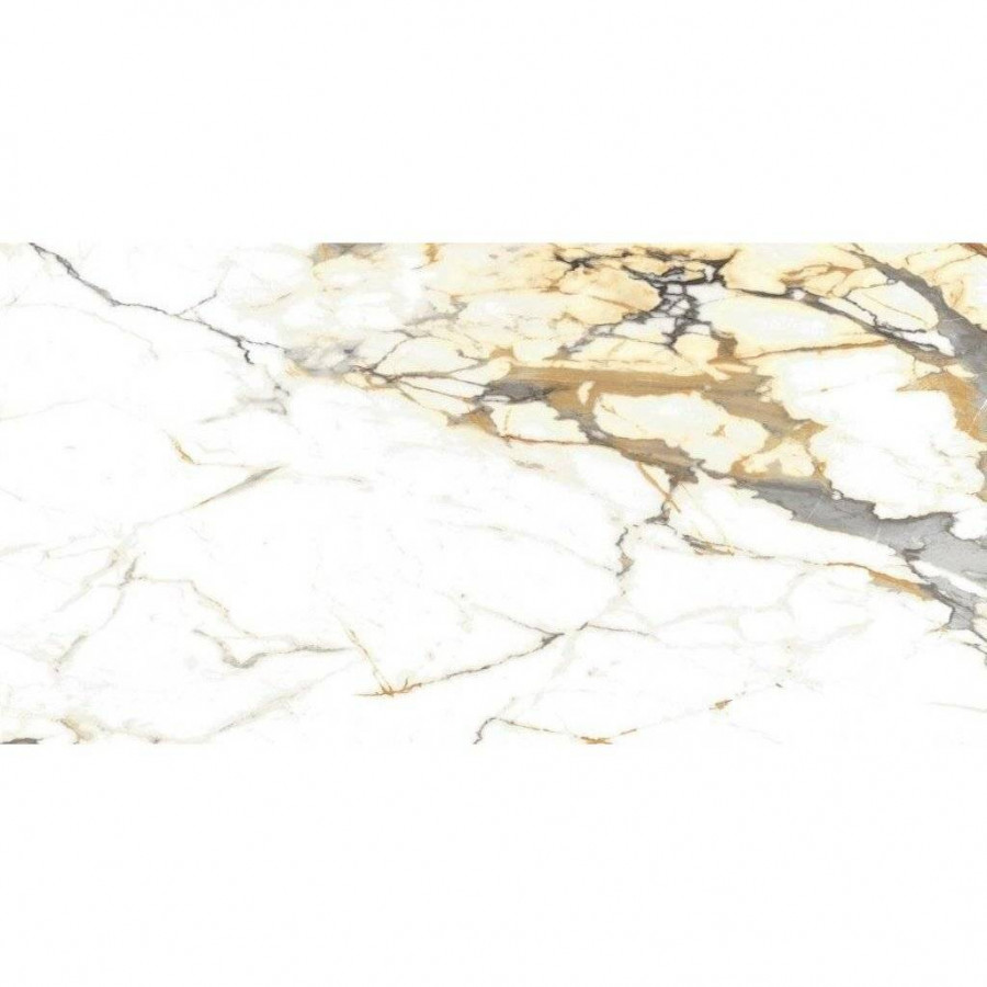 Керамогранит 120x60 11.5мм Porcelain Tile Golden Capri полированная белый Bonaparte