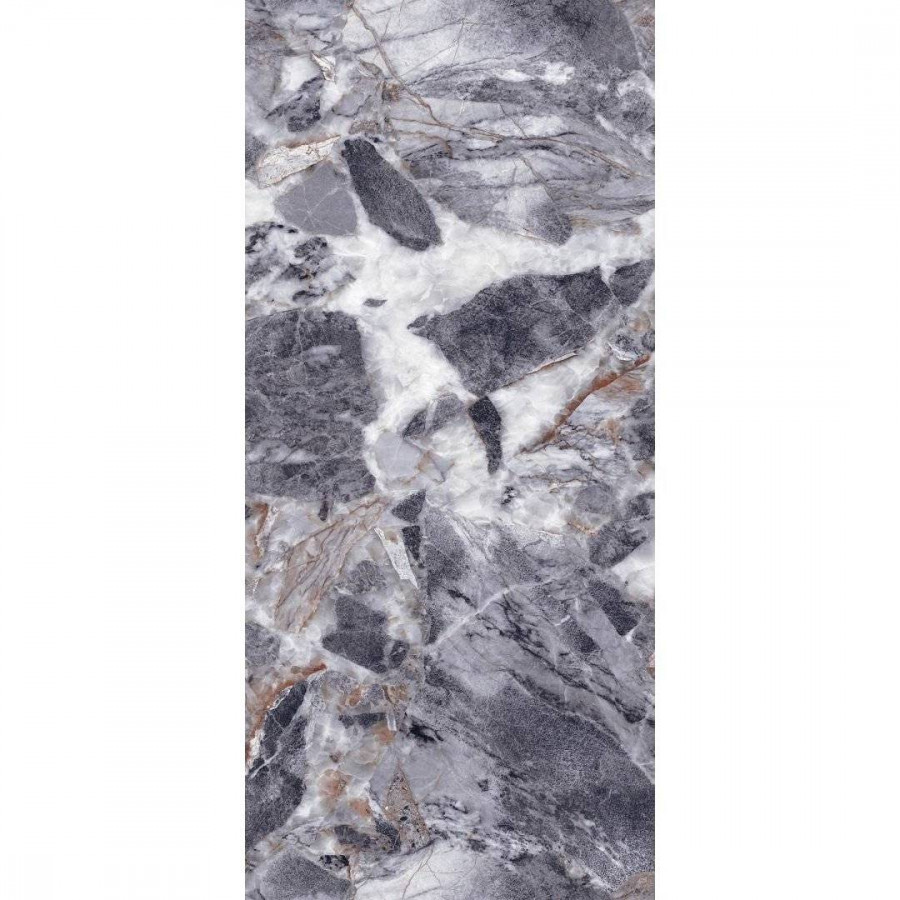 Керамогранит 120x60 10мм Marvel M126YS029 Crystal Grey Lap лаппатированная серый Bottega Ceramica