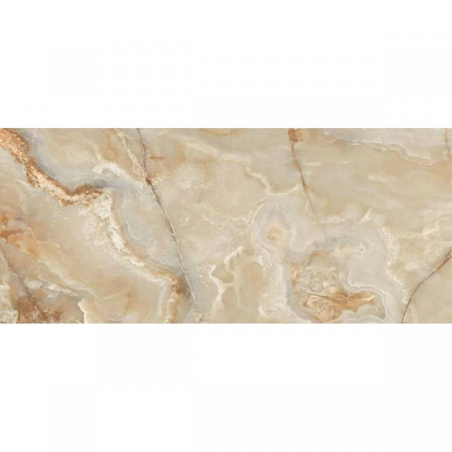 Керамогранит 280x120 6мм Onyx and More 766030 Magnum Golden Onyx глянцевая бежевый Casa Dolce Casa