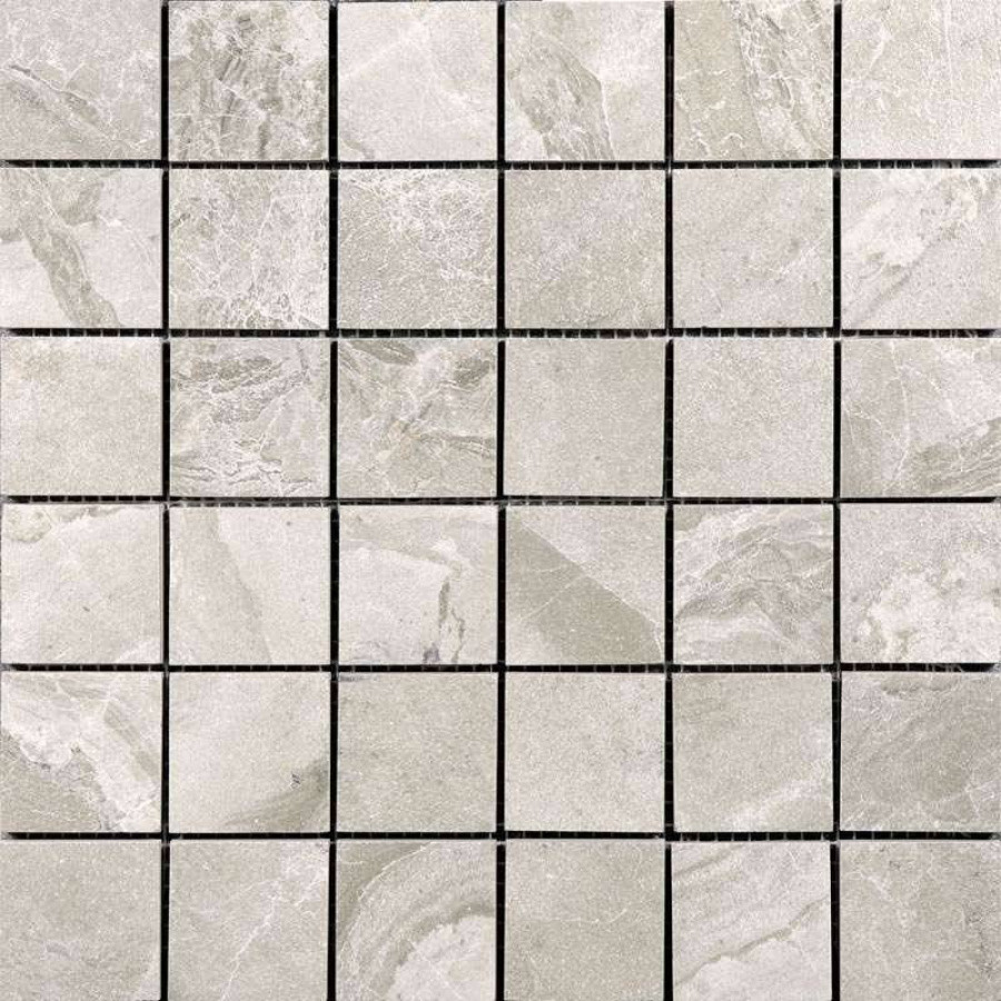 Мозаика 30x30 10мм Dolomite Cinder Plata (5x5) матовая серый Ceracasa