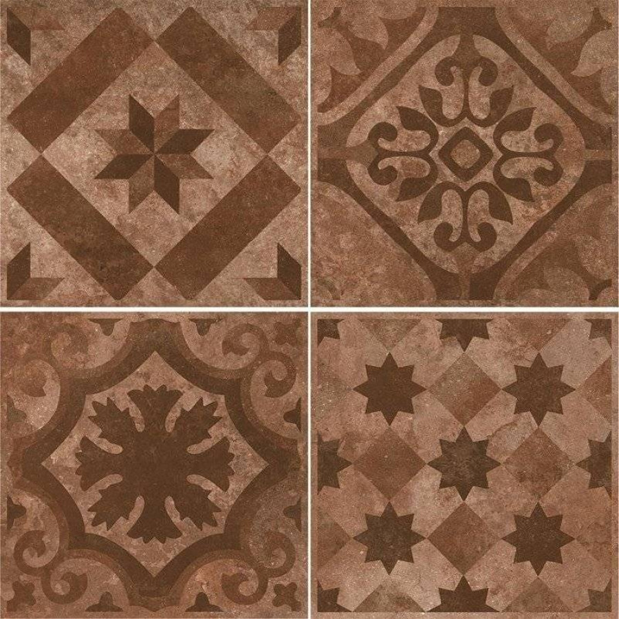 Декор 40x40 9.9мм Livorno Deco. Medici Terracotta матовая коричневый Ceracasa