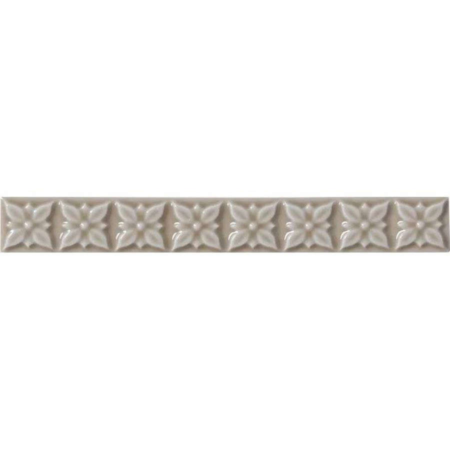 Бордюр 20x3 9мм Studio ADST4021 Relieve Ponciana Silver Sands глянцевая коричневый Adex