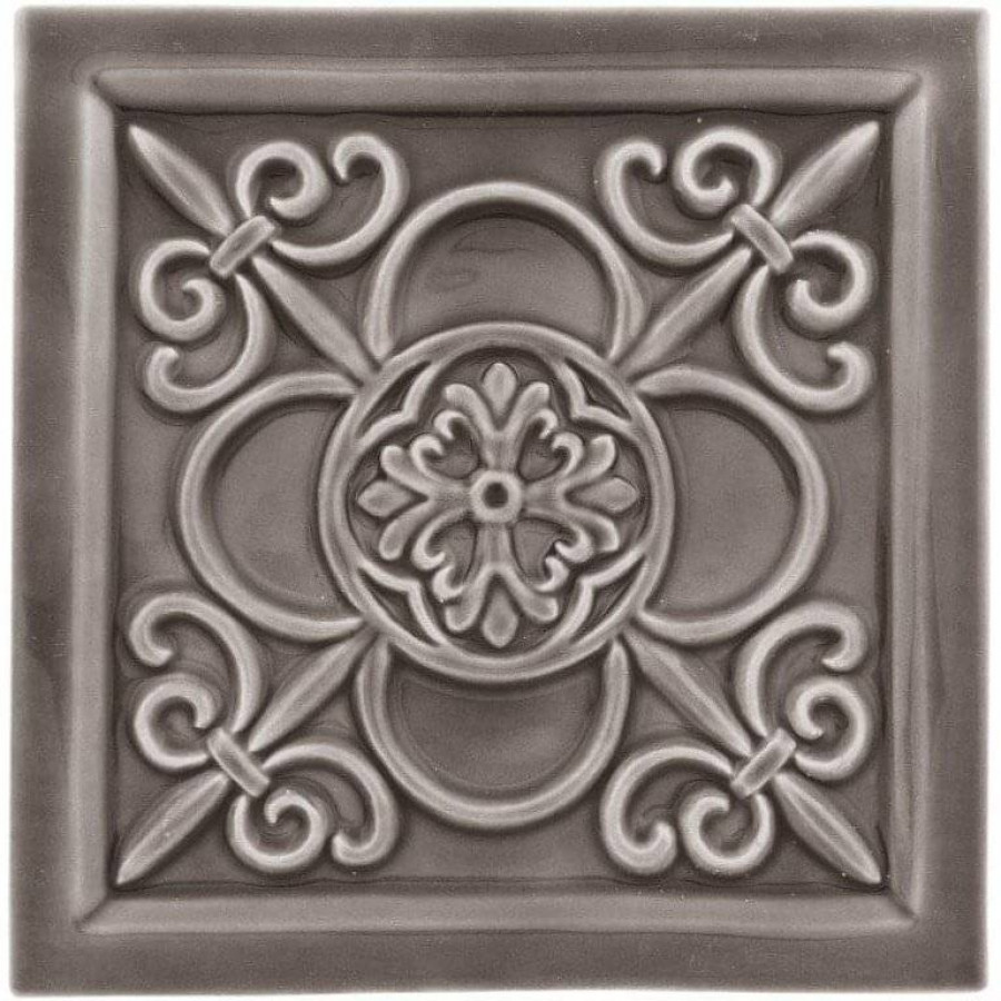 Декор 15x15 9мм Studio ADST4032 Relieve Vizcaya Timberline глянцевая серый Adex