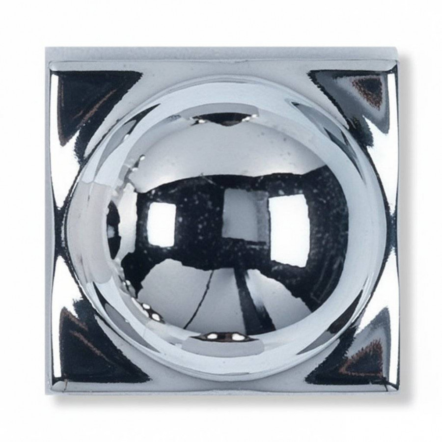 Вставка 2x2 9мм Rombos ADNE8058 Taco Esfera Plata глянцевая серебряный Adex