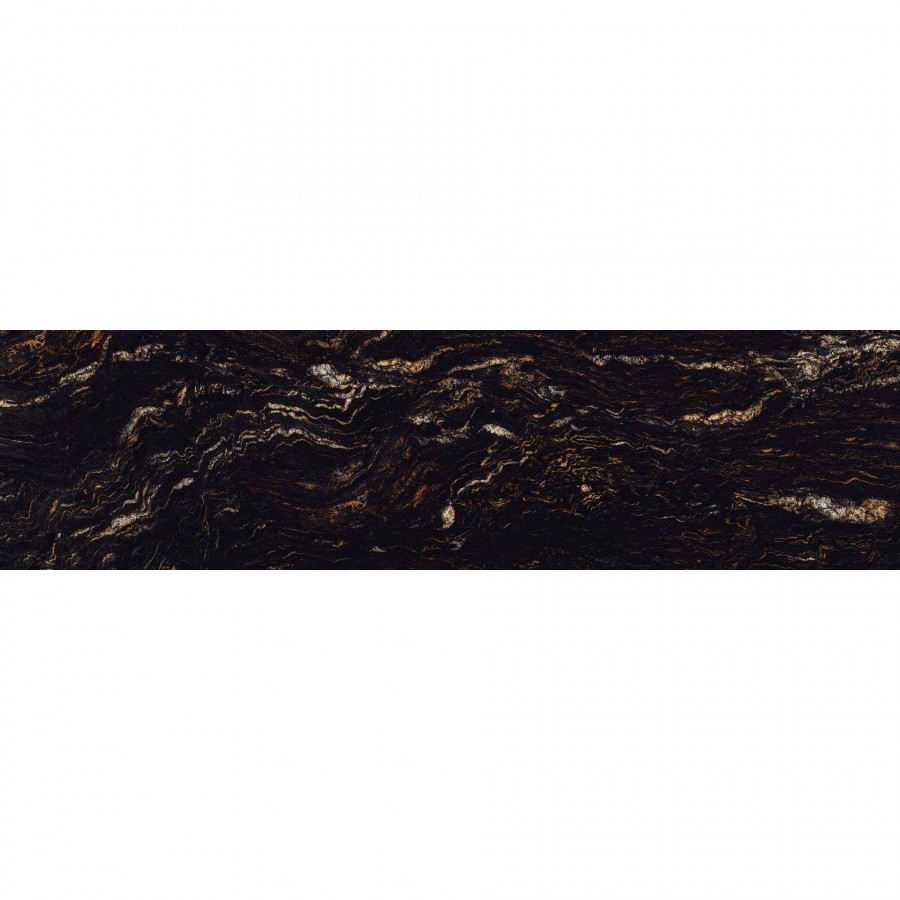 Керамогранит 300x80 15мм Slab Black Fusion High Glossy глянцевая черный Adicon