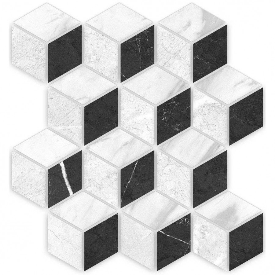 Мозаика 28x27 9мм Royal Stone A-RS2L451\G Многоцветная глянцевая многоцветный Cersanit