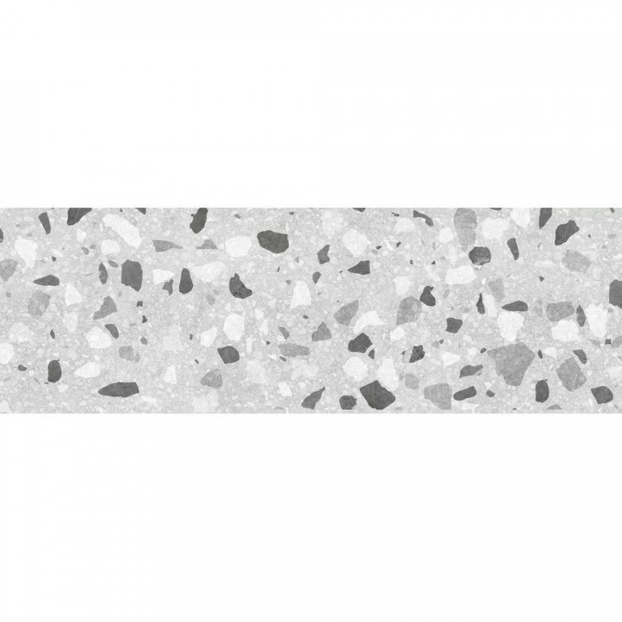 Керамическая плитка 60x20 9мм Terrazzo TES091D Камушки Серый матовая серый Cersanit