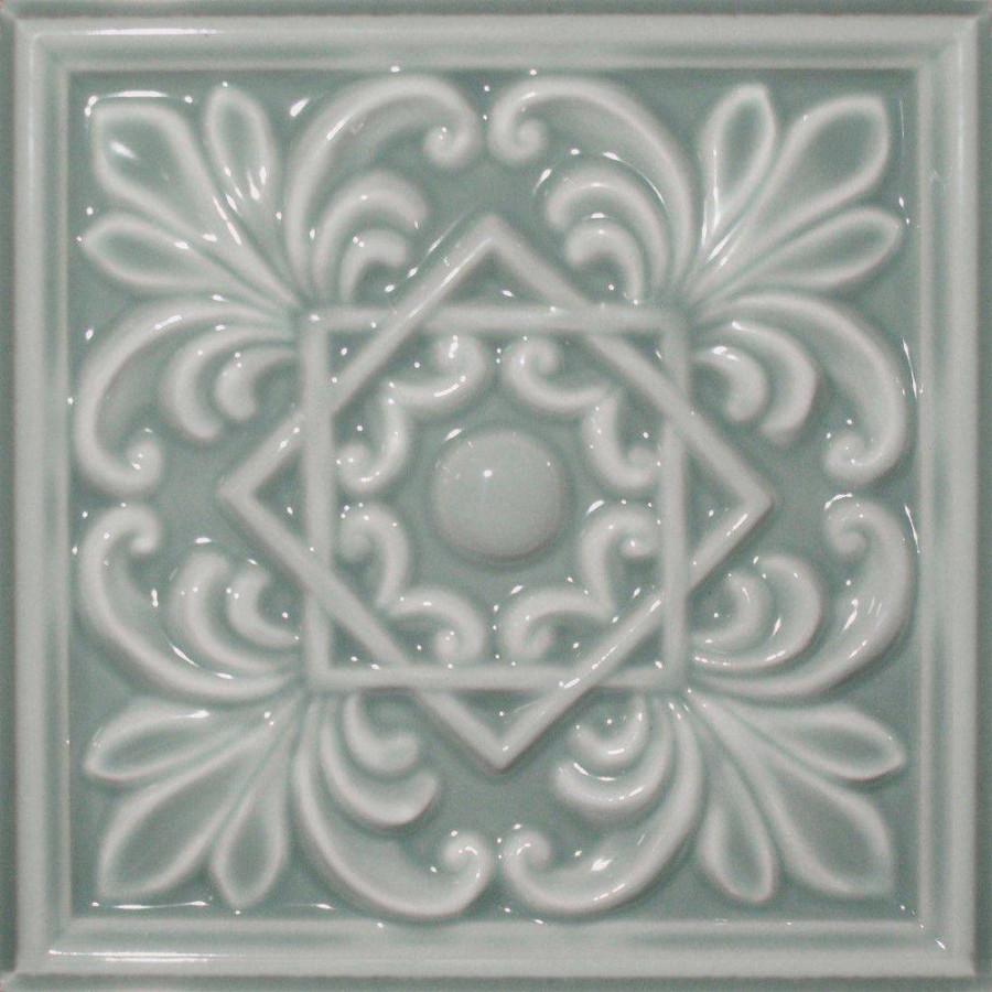 Декор 15x15 10мм Plus Classic 1 Sea Spray глянцевая серый Cevica