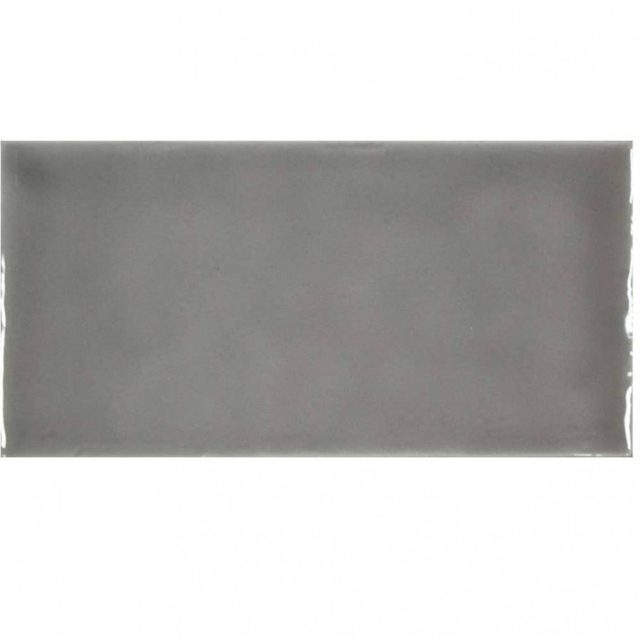 Керамическая плитка 15x8 10мм Plus Basalt глянцевая серый Cevica