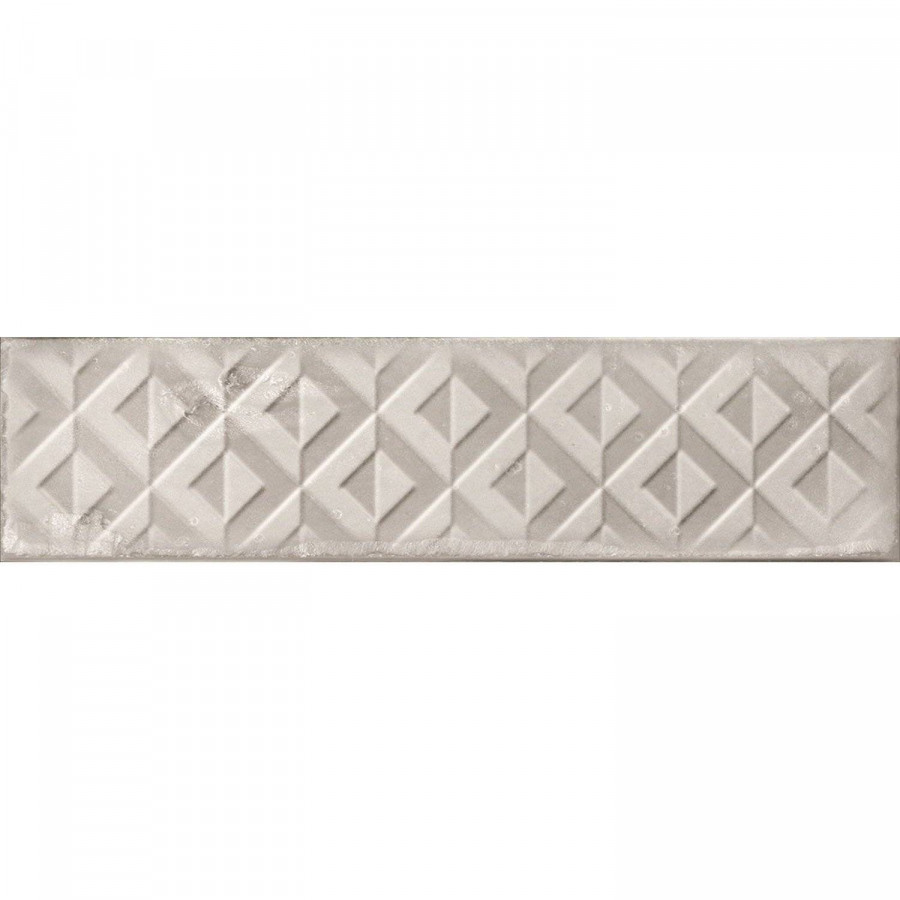 Керамическая плитка 30x8 8.6мм Drop Relieve White Brillo глянцевая серый Cifre Ceramica