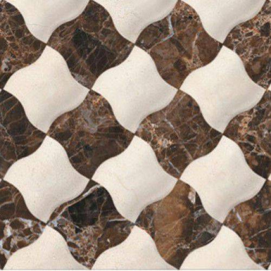 Декор 75x25 8мм Clasic Decor Dark глянцевая бежевый Click Ceramica