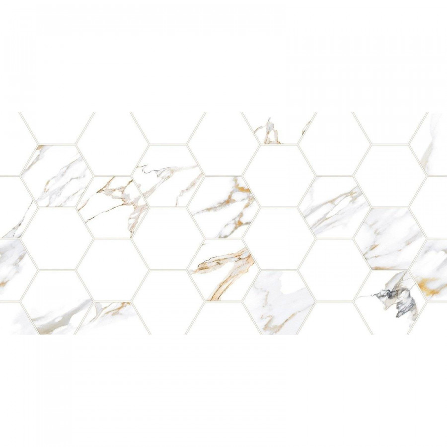 Керамическая плитка 50x25 8мм Dublin TWU09DBL014 Рельефная глянцевая белый Alma Ceramica