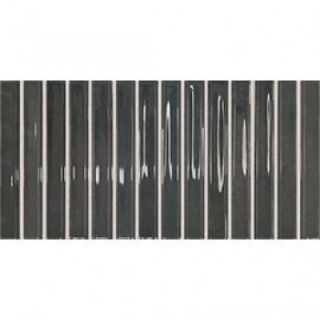 Плитка Плитка 25x13 Flash Bars Graphite 133477 глянцевая, 3d черный однотонная DNA Tiles DNA Tiles