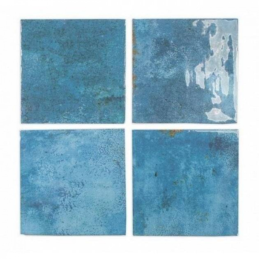 Керамическая плитка 13x13 8мм Enamel 123077 Square Ocean глянцевая синий Dna Tiles