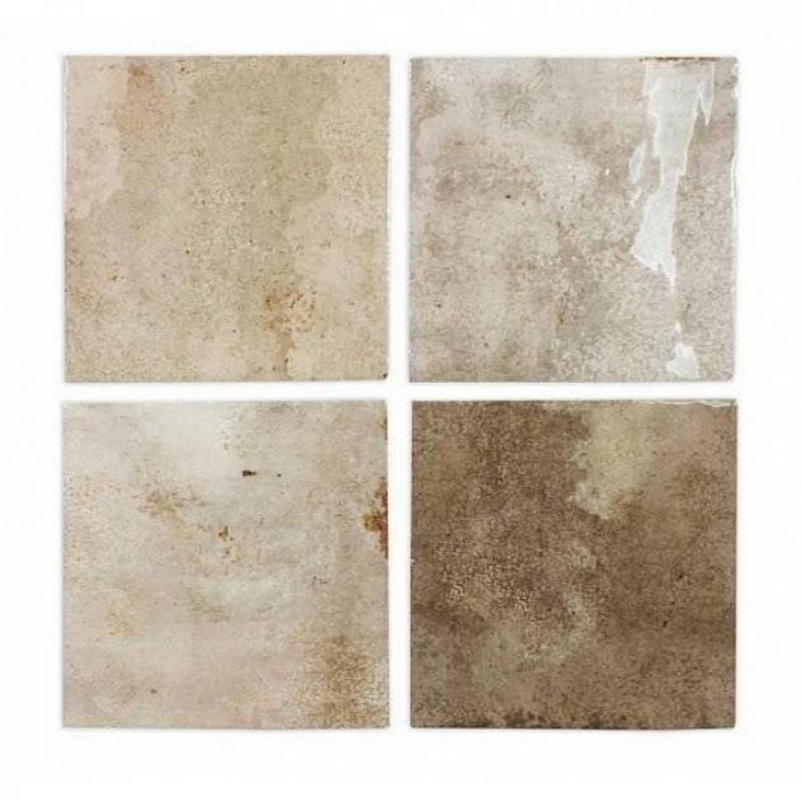 Керамическая плитка 13x13 8мм Enamel 123080 Square Truffle глянцевая бежевый Dna Tiles