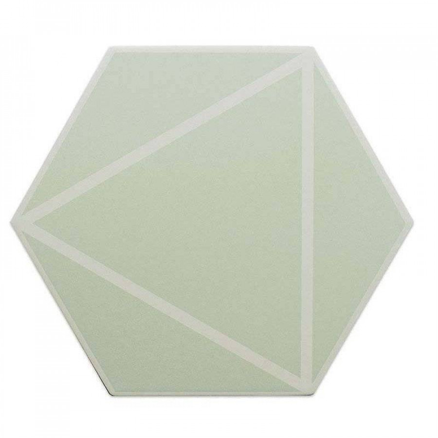 Керамогранит 23x20 8.5мм Fancy 127020 Lines Mint матовая зеленый Dna Tiles