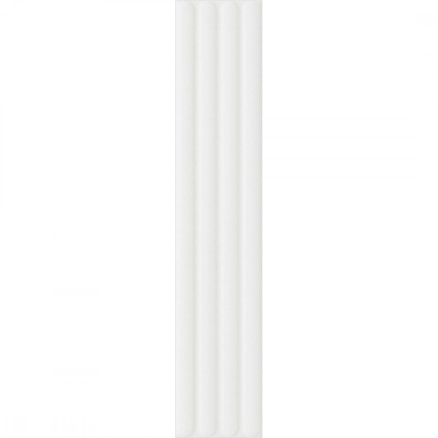 Керамическая плитка 54x11 10мм Plinto Out White Matt матовая белый Dna Tiles