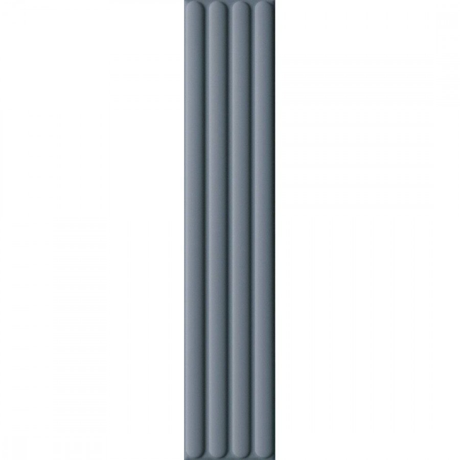 Керамическая плитка 54x11 10мм Plinto Out Blue Matt матовая синий Dna Tiles