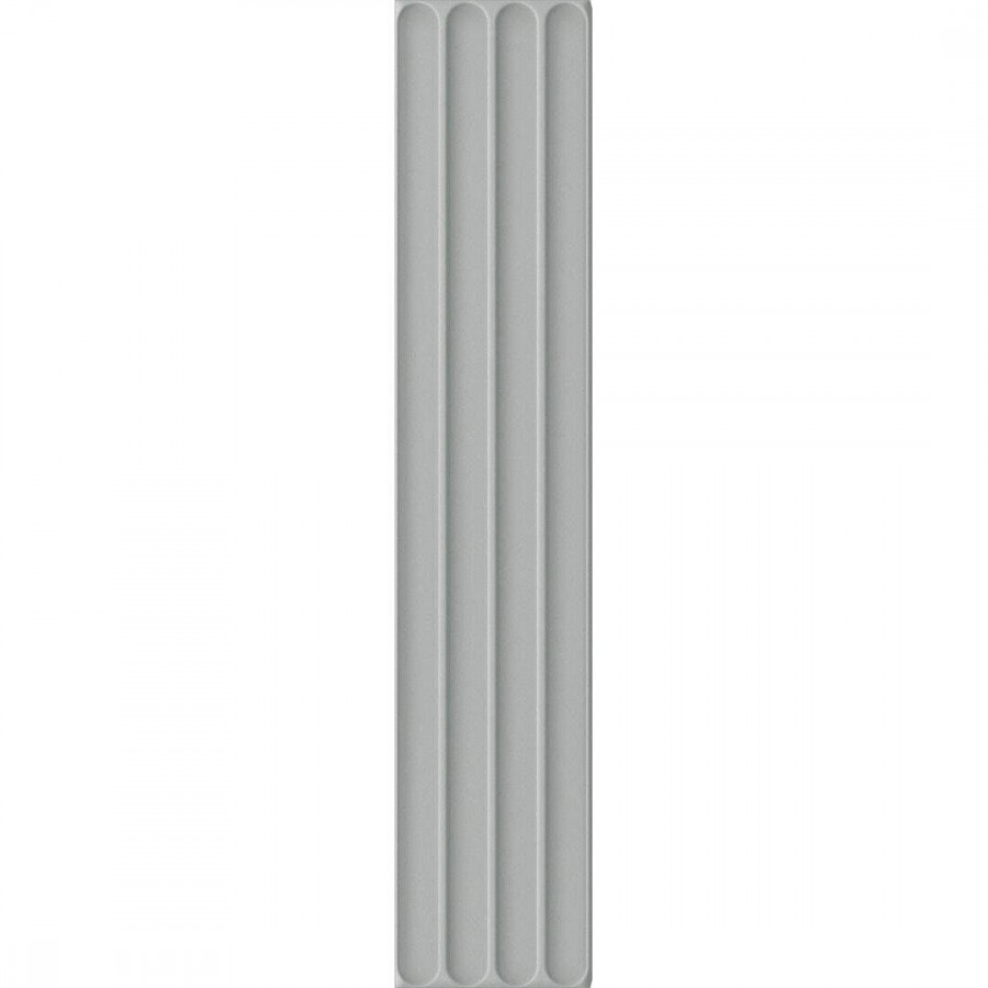 Керамическая плитка 54x11 10мм Plinto In Grey Matt матовая серый Dna Tiles