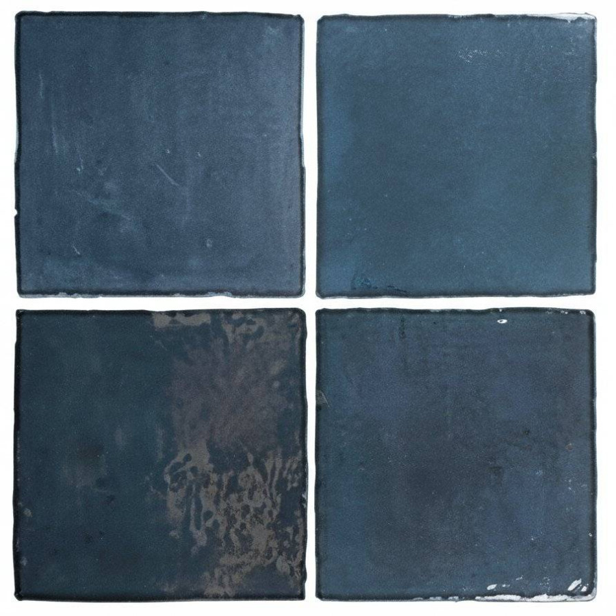 Керамическая плитка 13x13 8мм Flash Bars 124416 Cobalt Glossy глянцевая синий Dna Tiles