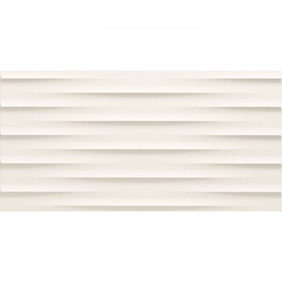 Керамическая плитка 61x31 9мм Burano Stripes Str матовая белый Domino