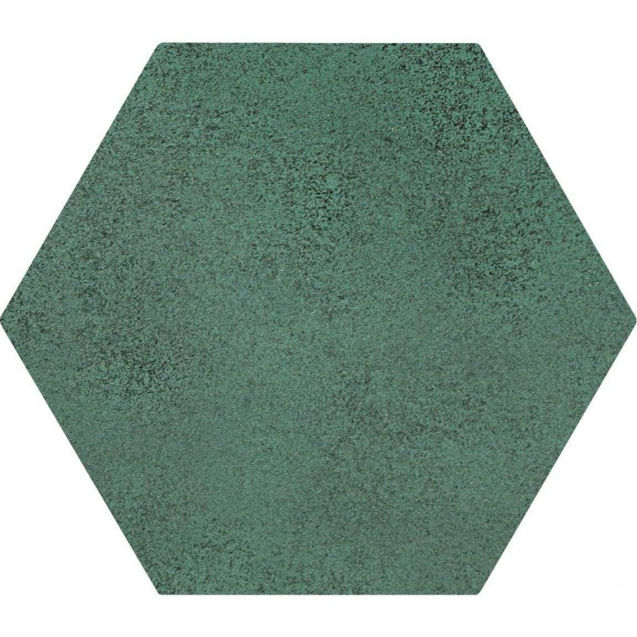 Керамическая плитка 13x11 9мм Burano Green Hex матовая зеленый Domino