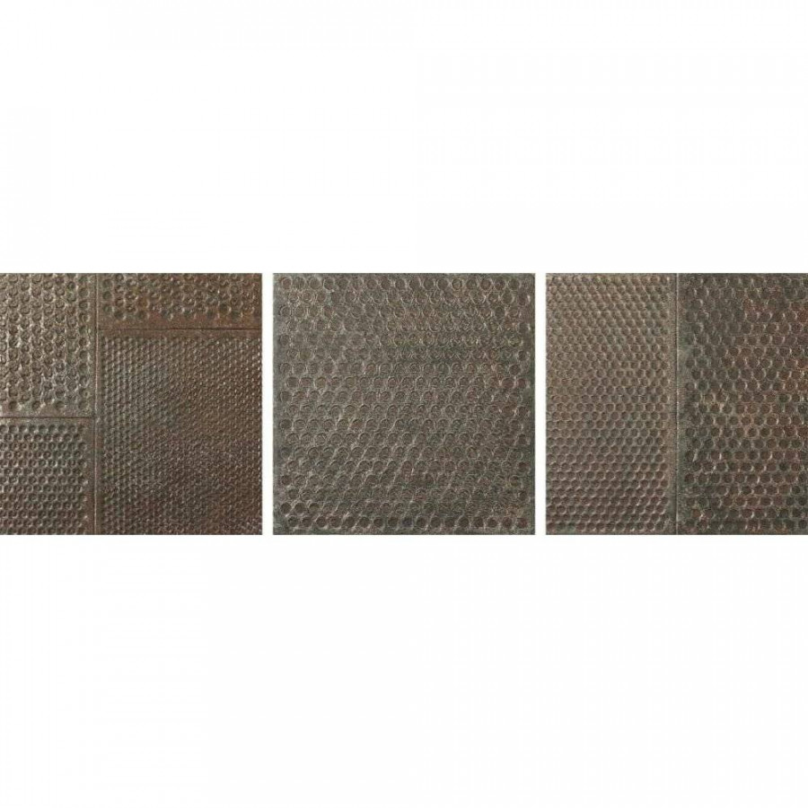 Декор 20x20 9мм Diurne 187773 Oxide Plate сатинированная коричневый Dune