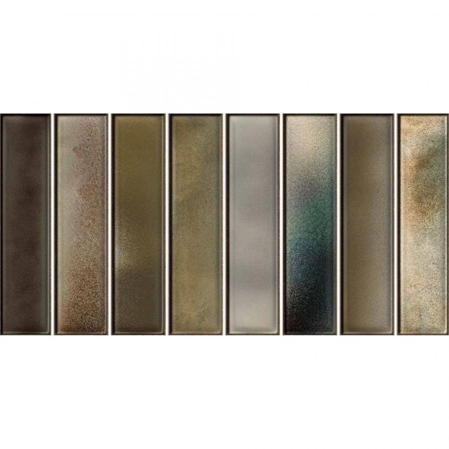 Керамическая плитка 30x15 9мм Borealis Green глянцевая зеленый El Barco