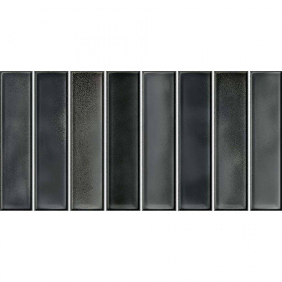 Керамическая плитка 30x15 9мм Alba Denim глянцевая черный El Barco